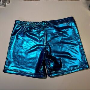 Blue Shiny American Apparel Short Shorts Size S